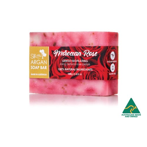 Argan Soap Bar - Moroccan Rose w/ Light Exfoliator